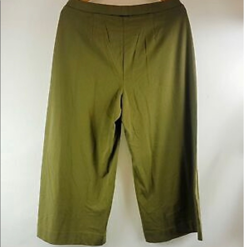 New J Jill Moss Sand Dune Knit Full Leg Cropped Pants - Size MP Petite